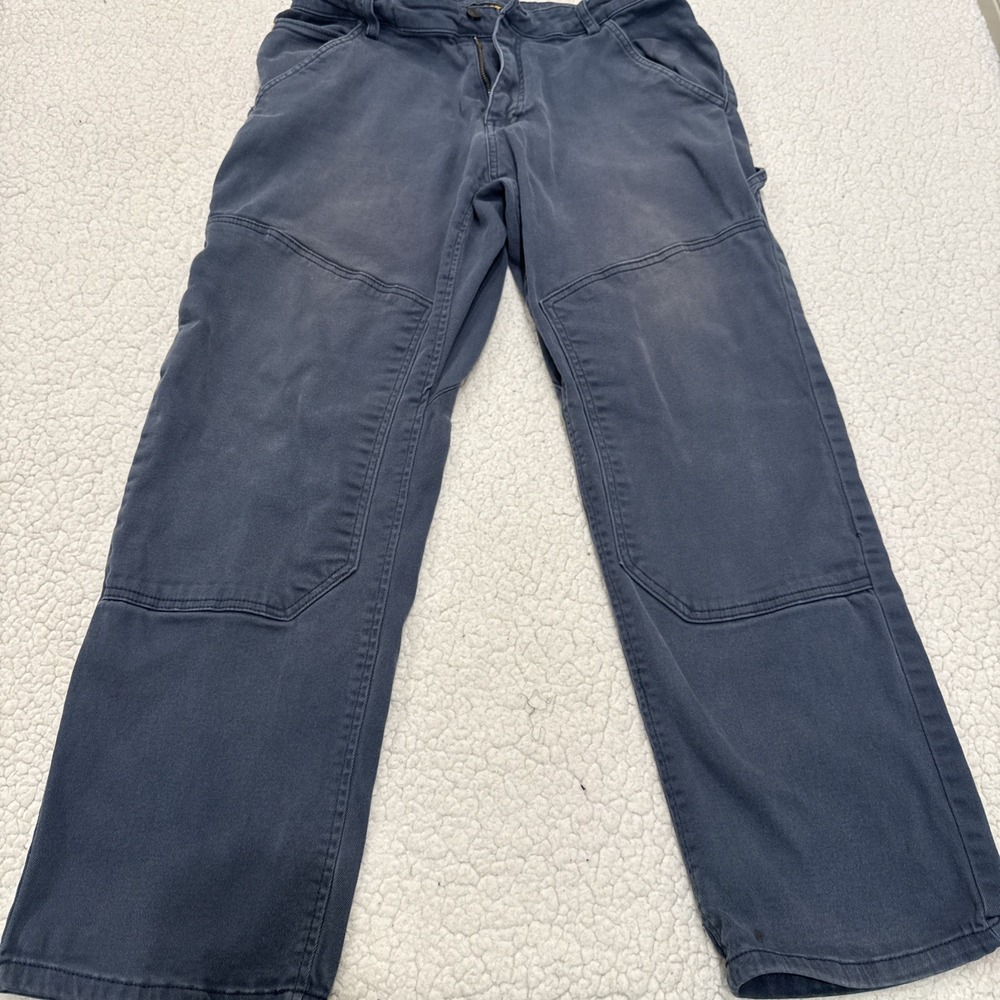 Caterpillar CAT Work Pants Carpenter Utility Blue Mens Size 36X30 workwear